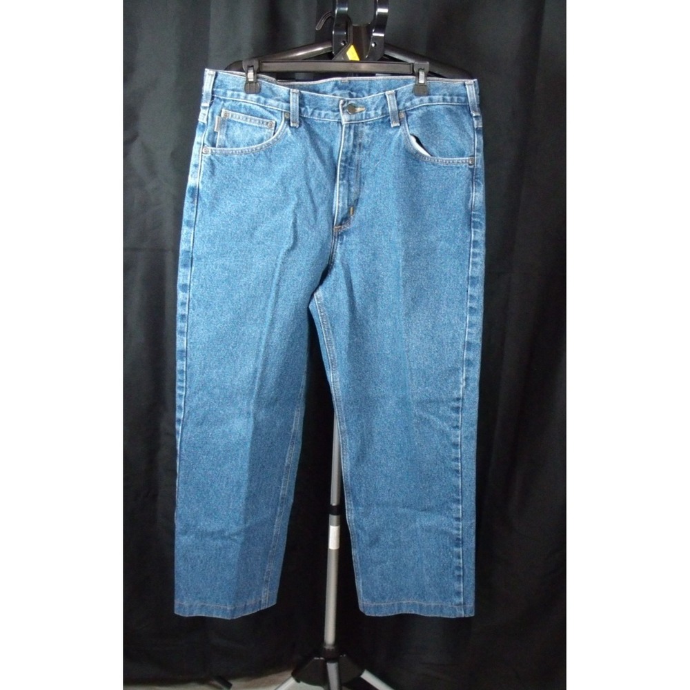 Carhartt Relaxed Fit‎ Men's Blue Denim Medium Wash Workwear Jeans 36x25